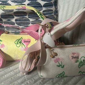 Juicy Couture Yellow and Cream Crossbody Bags